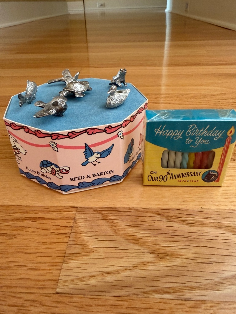 Reed & Barton Silver Plate Birthday Cake Candle Holders Set of 6 Silver Plate